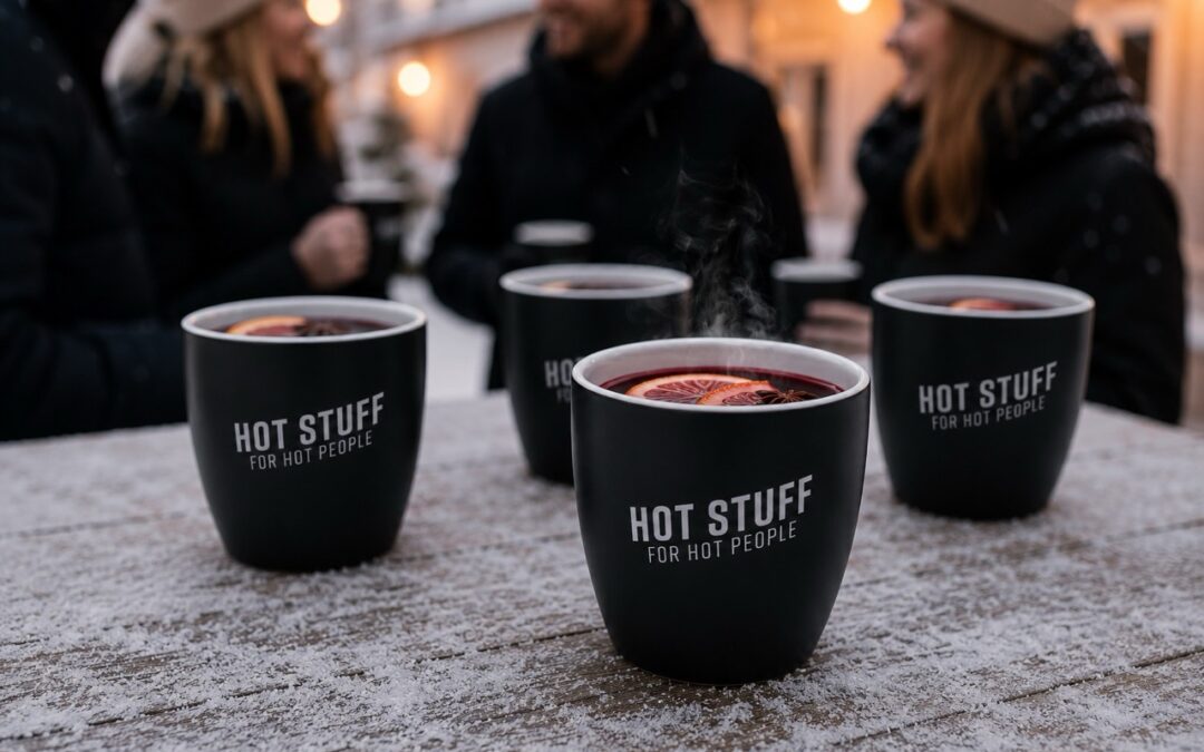 Gute Idee: Schwarze Glühweintassen mieten München